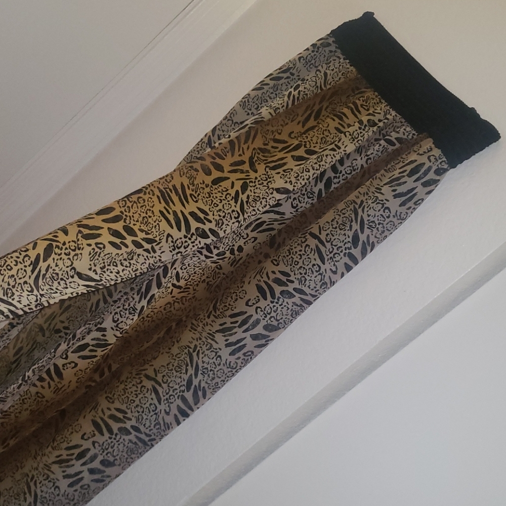 A Long Cheetah Print Skirt